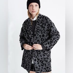 Madewell Texture & Thread Blazer Coat in Jungle Cat